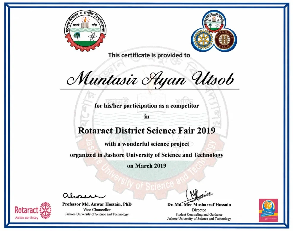 JUST Rotarac District Science Fair 2019